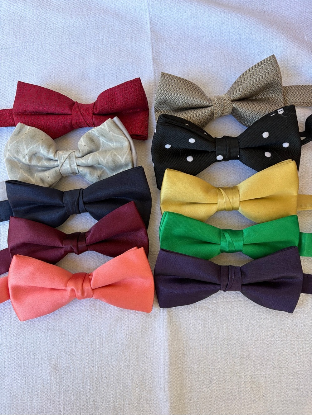 Bundle of 10 assorted pre made bow ties combo 7